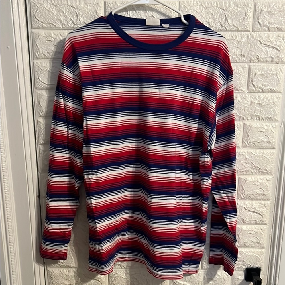Undefeated Red and Blue Striped Shirt
